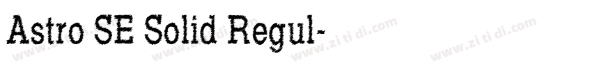 Astro SE Solid Regul字体转换